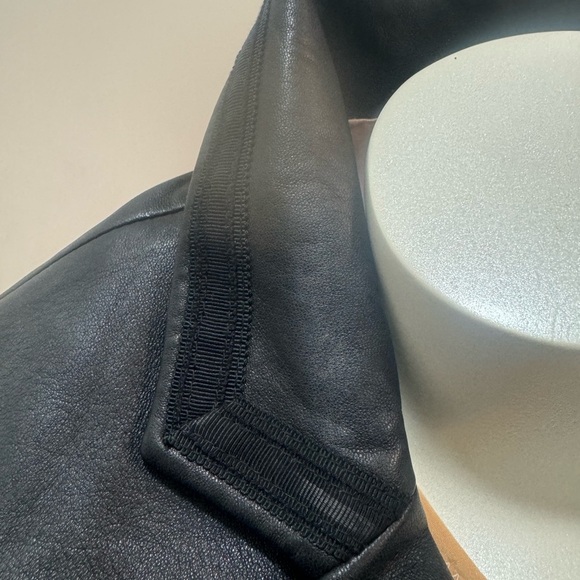 Womens Dana Buchman Black Leather Jacket 12 - Picture 5 of 8